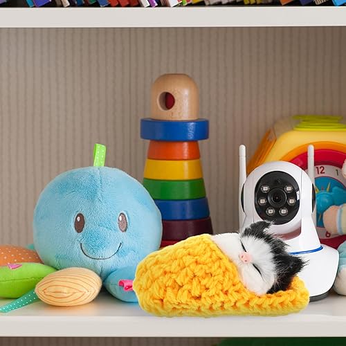 Miniatura 9 de Ciieeo Gato dormido en zapatilla de juguete con sonidos de maullidos mini gatito en decoración de zapatos para niños y niñas para fiestas de Navidad