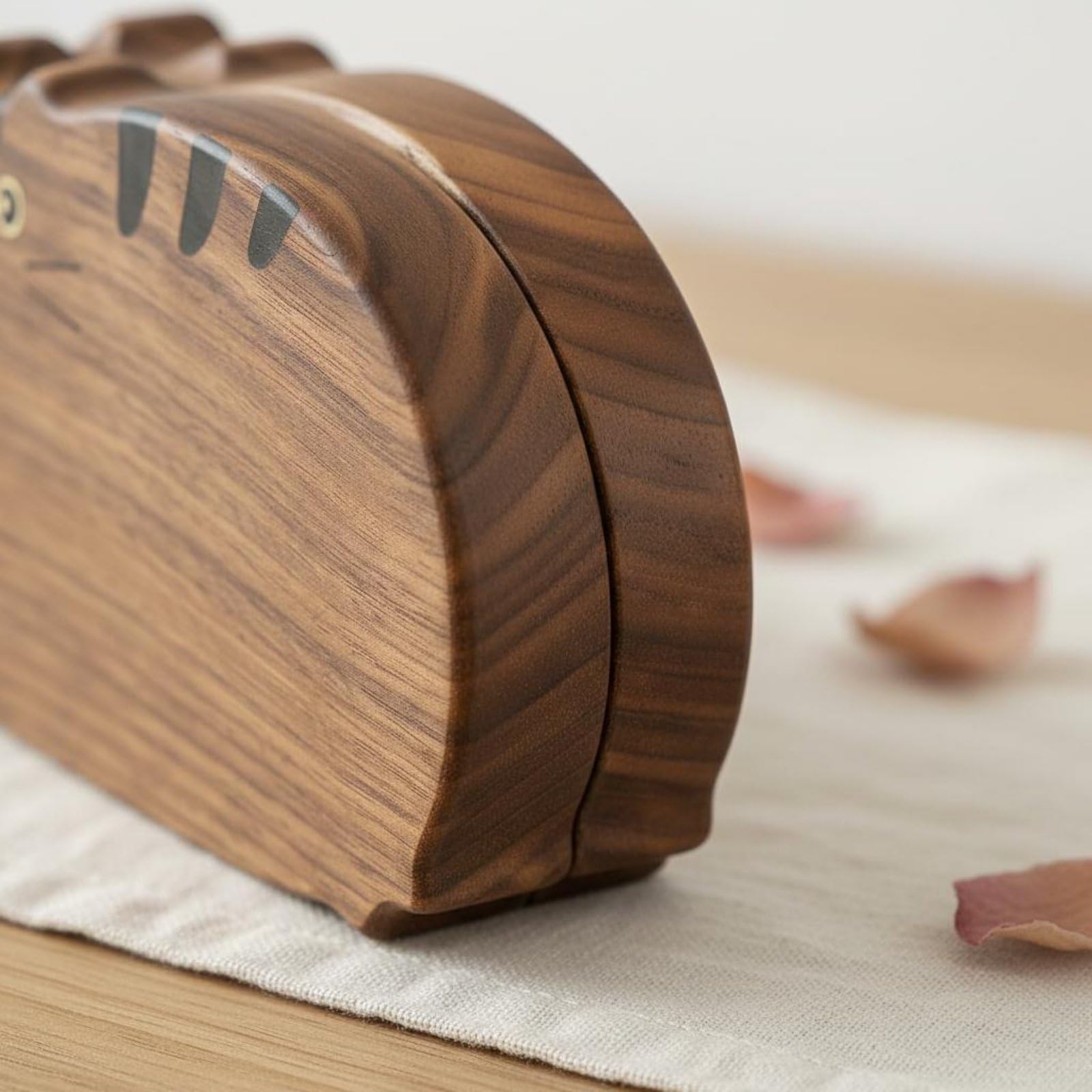 Schmuckkästchen Holz Katze Schmuckbox Schmuckdose Schmuckorganizer mit Samtgefütterten Einsätzen Und Haken zur Kettenordnung mit Zuverlässigem, Kirschholz