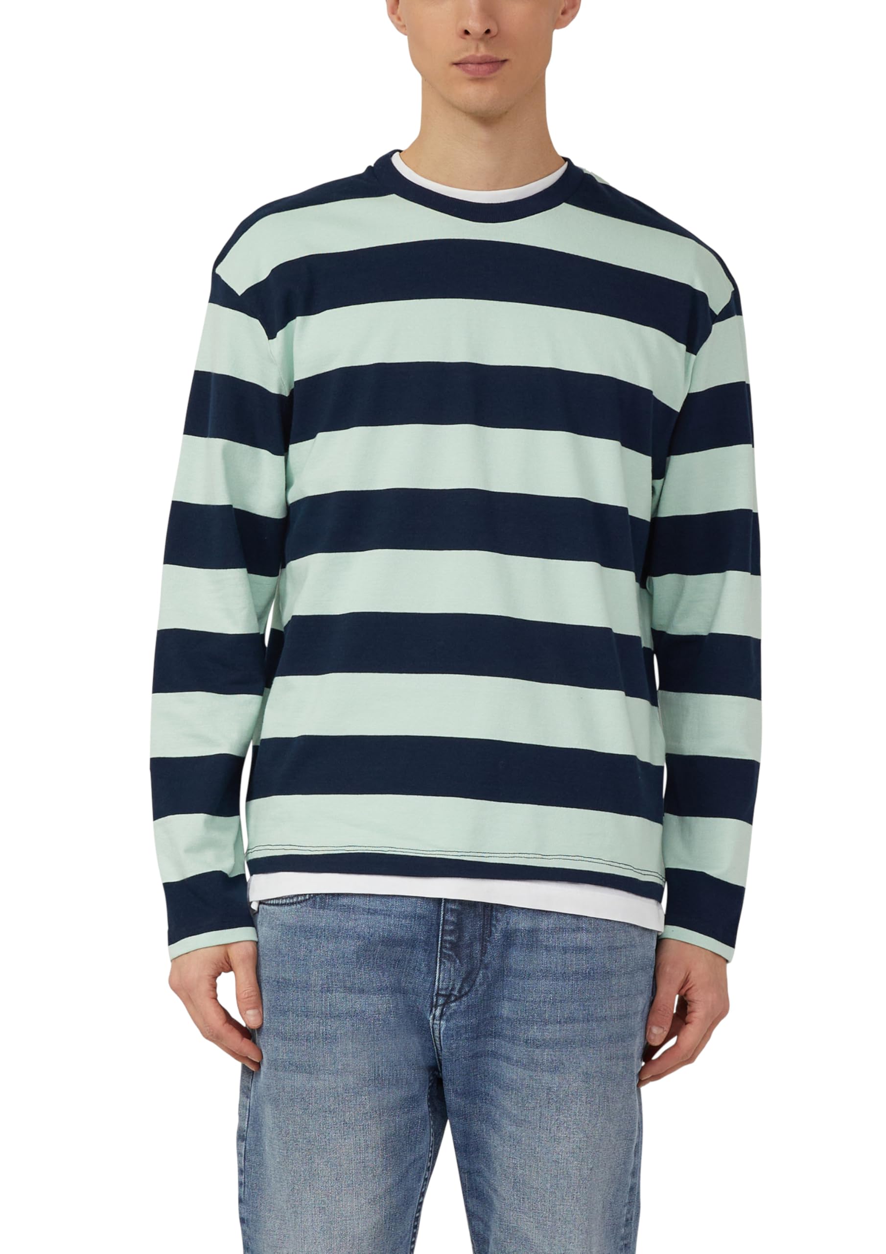 s.Oliver Gestreiftes Langarmshirt aus Baumwolle im Modern Fit