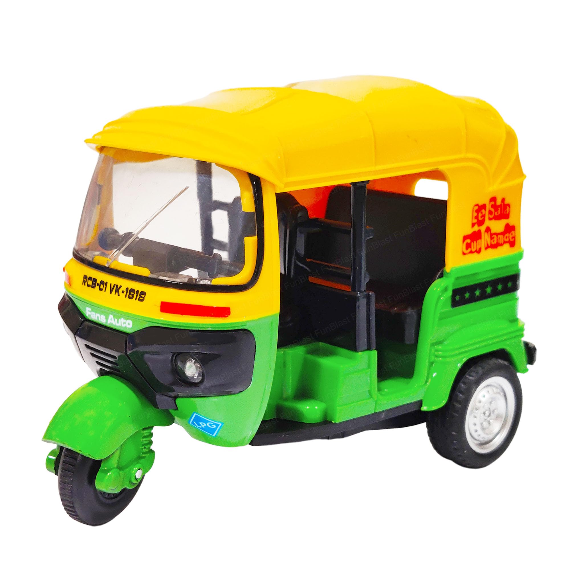 FunBlast Die-Cast Metal Auto Rickshaw Toy Model with Movable Handle and Pull Back Action for Kids (Green) (B08CN75P7X) Amazon Price History, Amazon Price Tracker