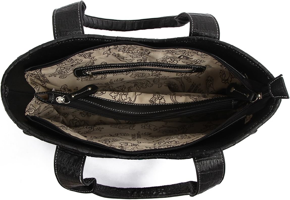 Western Style Cowgirl Woven Fringe Crocodile Gorgeous Purse Conchos Country Tote For Women Handbag Shoulder Bags Wallet Set - Image 6