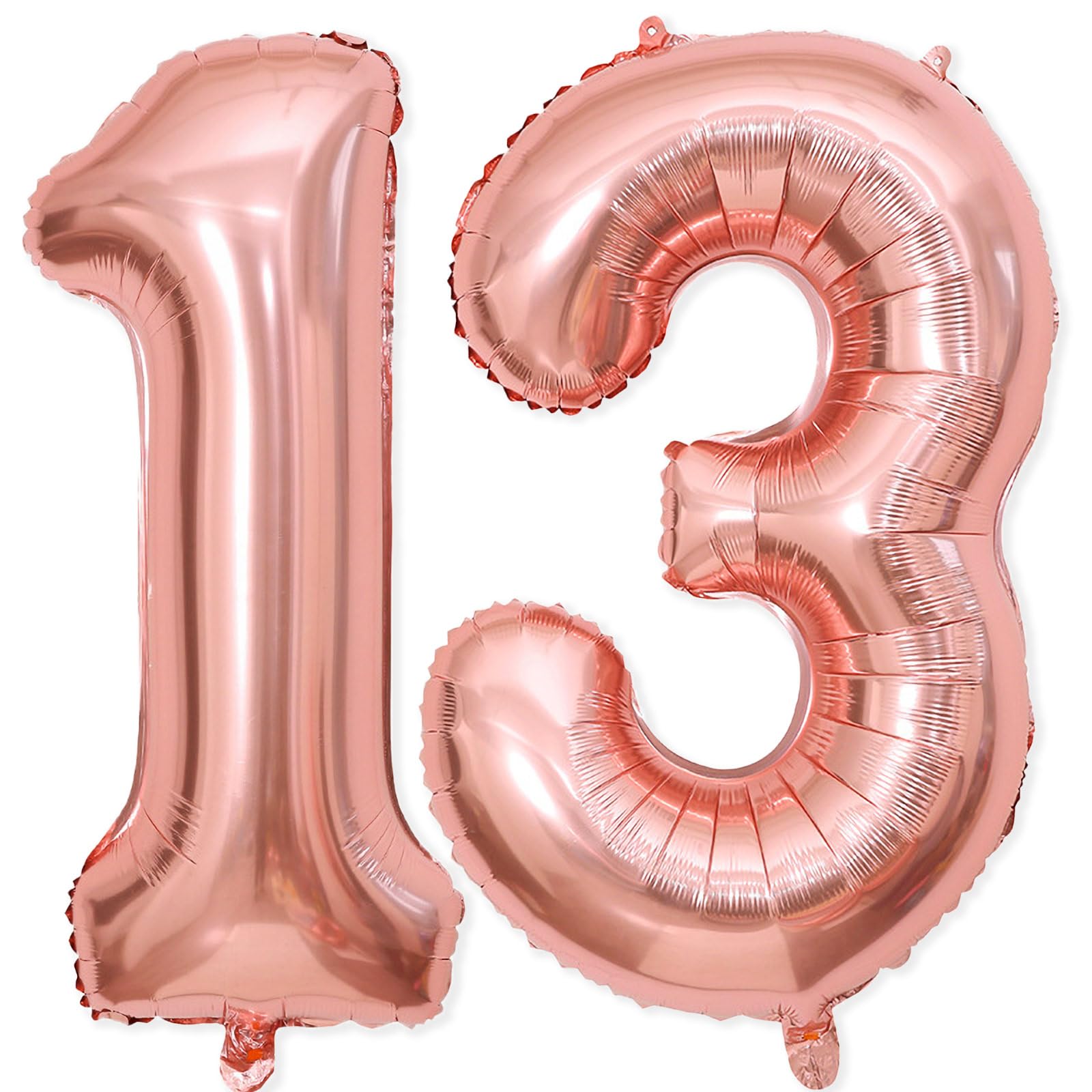 13 Balloon Number, 40 Inch Rose Gold Foil Balloons Giant Jumbo Helium Number 13 or 31 Balloons for 13th 31th Birthday Decorations Anniversary Events