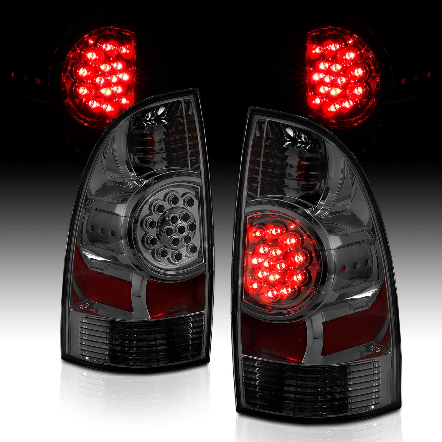 Amazon.com: AmeriLite for 2005-2015 Toyota Tacoma Crystal Smoke