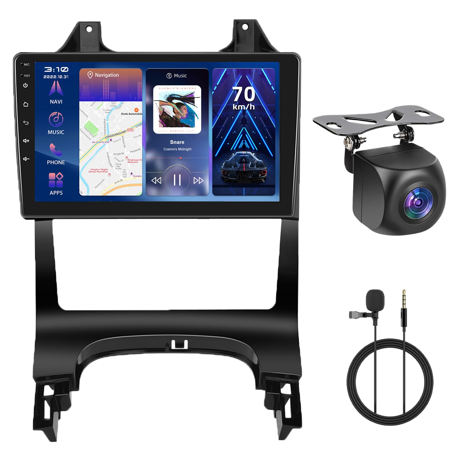 Gps Peugeot 3008 AWESAFE Autoradio Android 13 Pour Peugeot 3008/5008 (2009-2016) 1Go 32Go Avec 9'' Écran Tactile Carplay Android Auto GPS WiFi - Auto Autoradio Gps Peugeot 3008