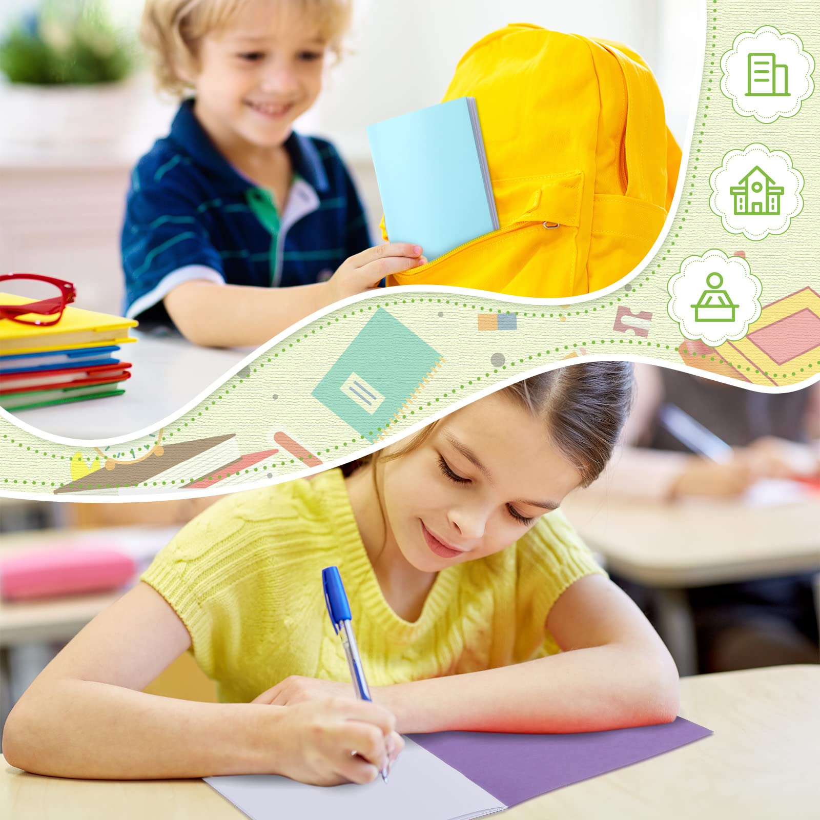 Kosiz 100 libri vuoti colorati per bambini per scrivere storie mini quaderni con copertina rigida quaderni da disegno
