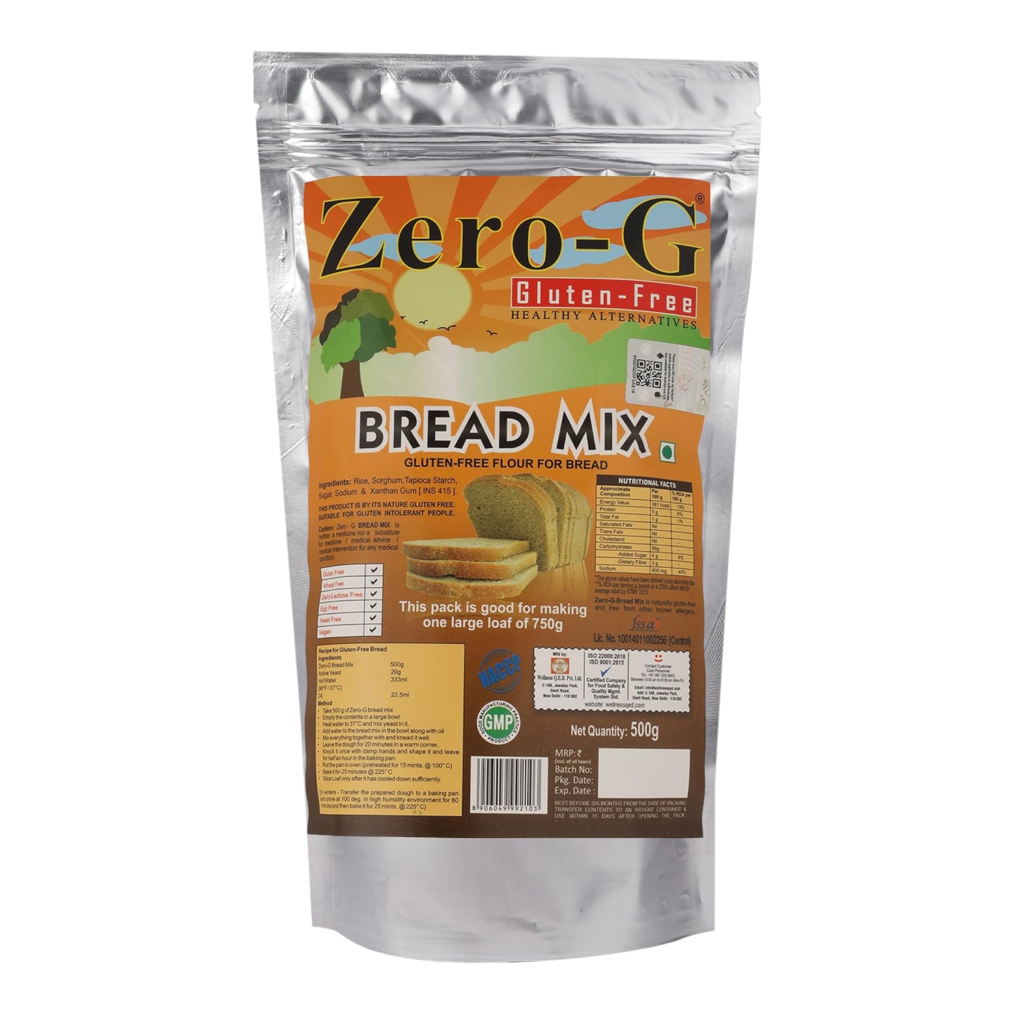 Zero-G Gluten Free Bread Mix (500 GRAMS) (B00MVTHENE) Amazon Price History, Amazon Price Tracker