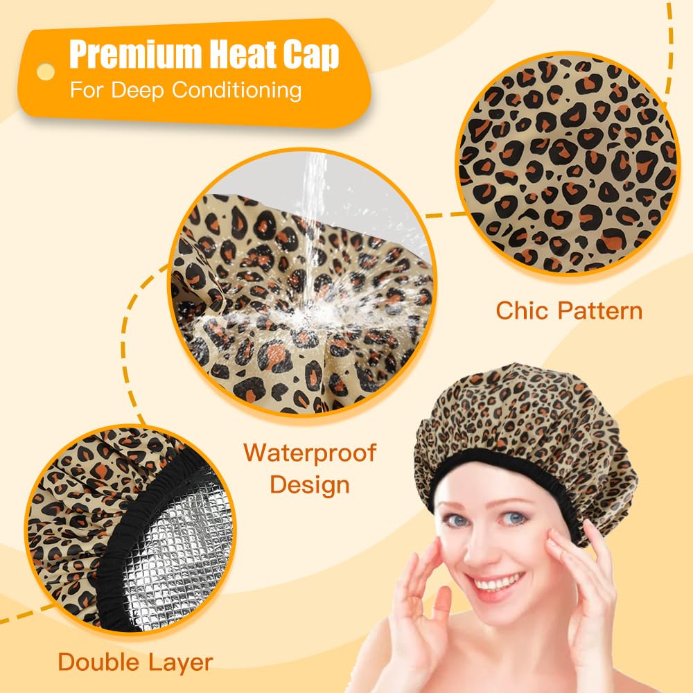4Pcs Heat Cap for Deep Conditioning Double Layer Deep Conditioning Cap, Aluminum Foil Hair Processing Caps - Image 3