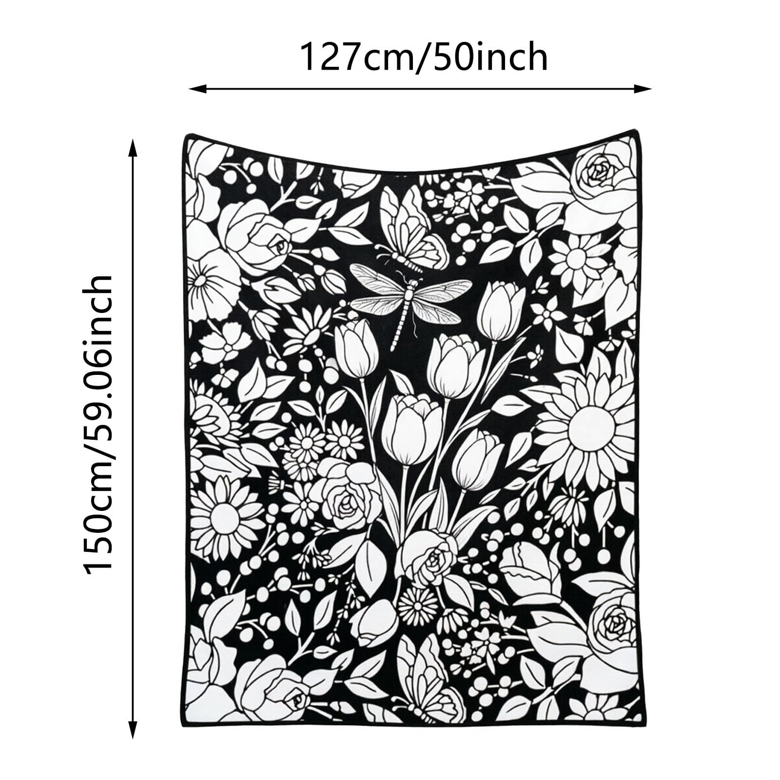 DIY-Maldecke 150×115 Cm,Wiederverwendbare Painting Blanket, Coloring Blanket Mit 24 Farben Pinsel - Waschbare Coloring Blankets Für Kinder & Erwachsene, Kreatives Bastel-set (Farbe 1)