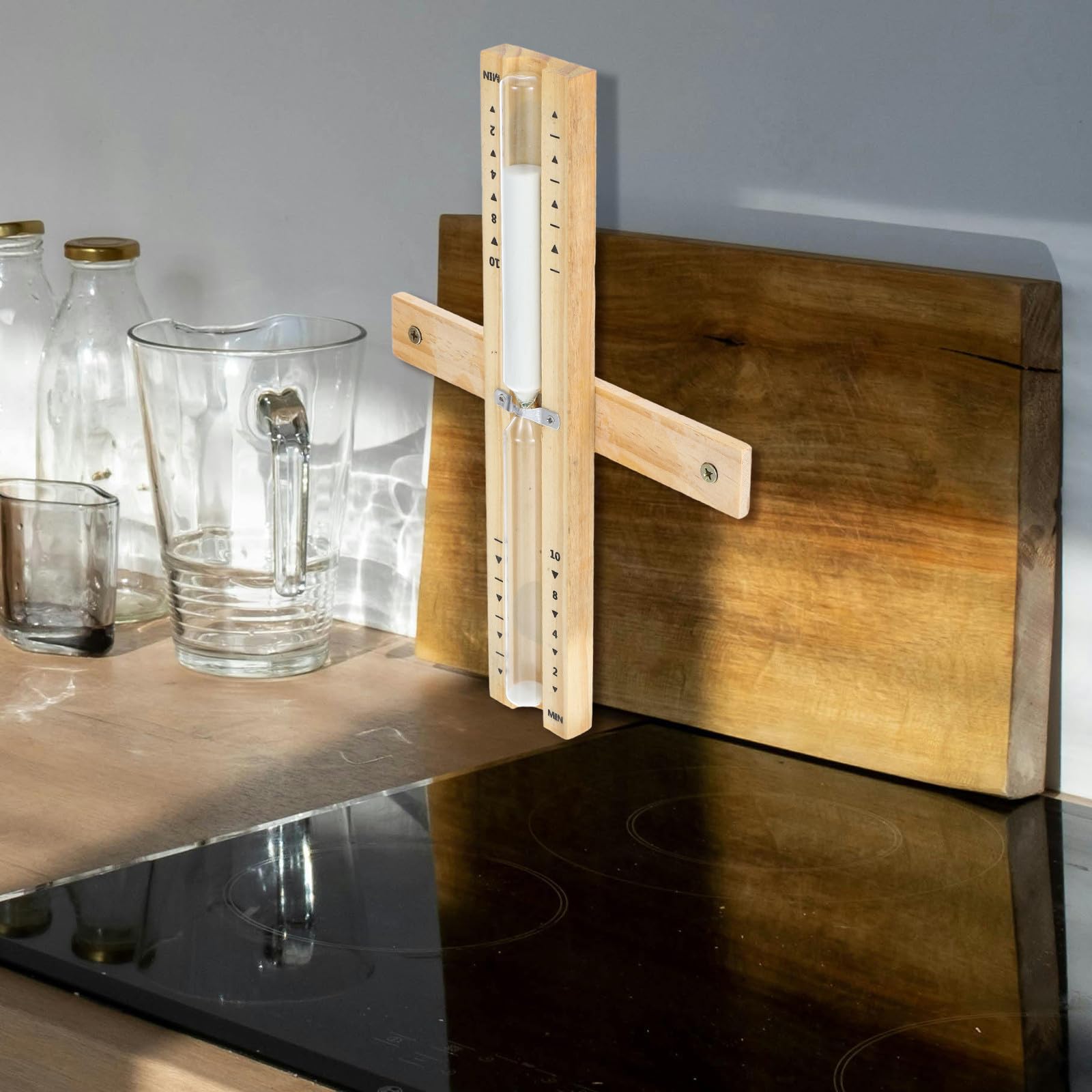 Sanduhr und Klassischem Design mit Glatter Oberfläche Glas 10 Minuten Sauna Raum Timer für Dekorative Wohn und Küchenanwendung