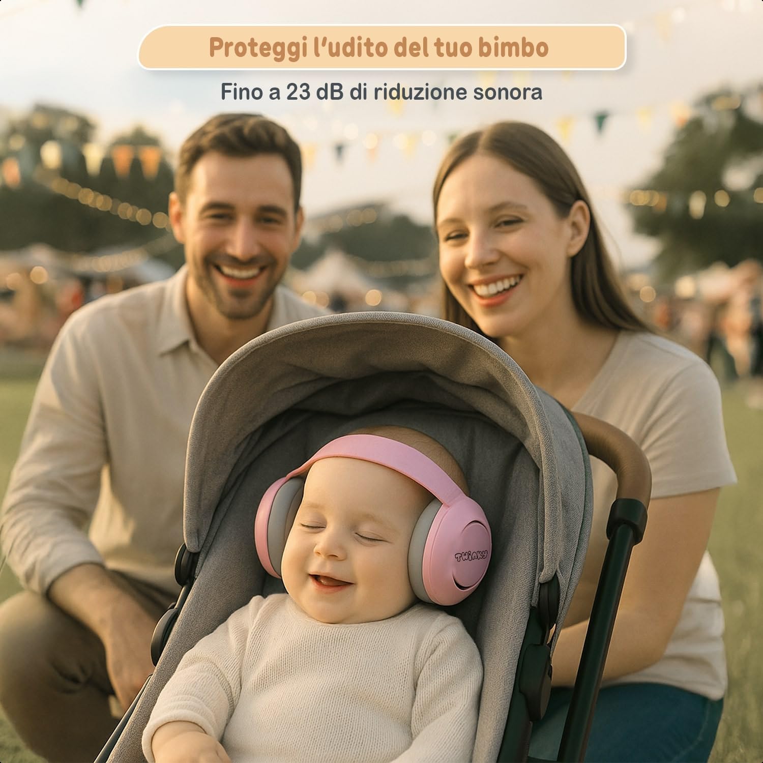 Twinky Cuffie Antirumore per Neonati e Bambini 0–36 Mesi – Cuffie Protettive Regolabili e Confortevoli – Baby Ear Muffs per Protezione dell’Udito e Sonno Migliore