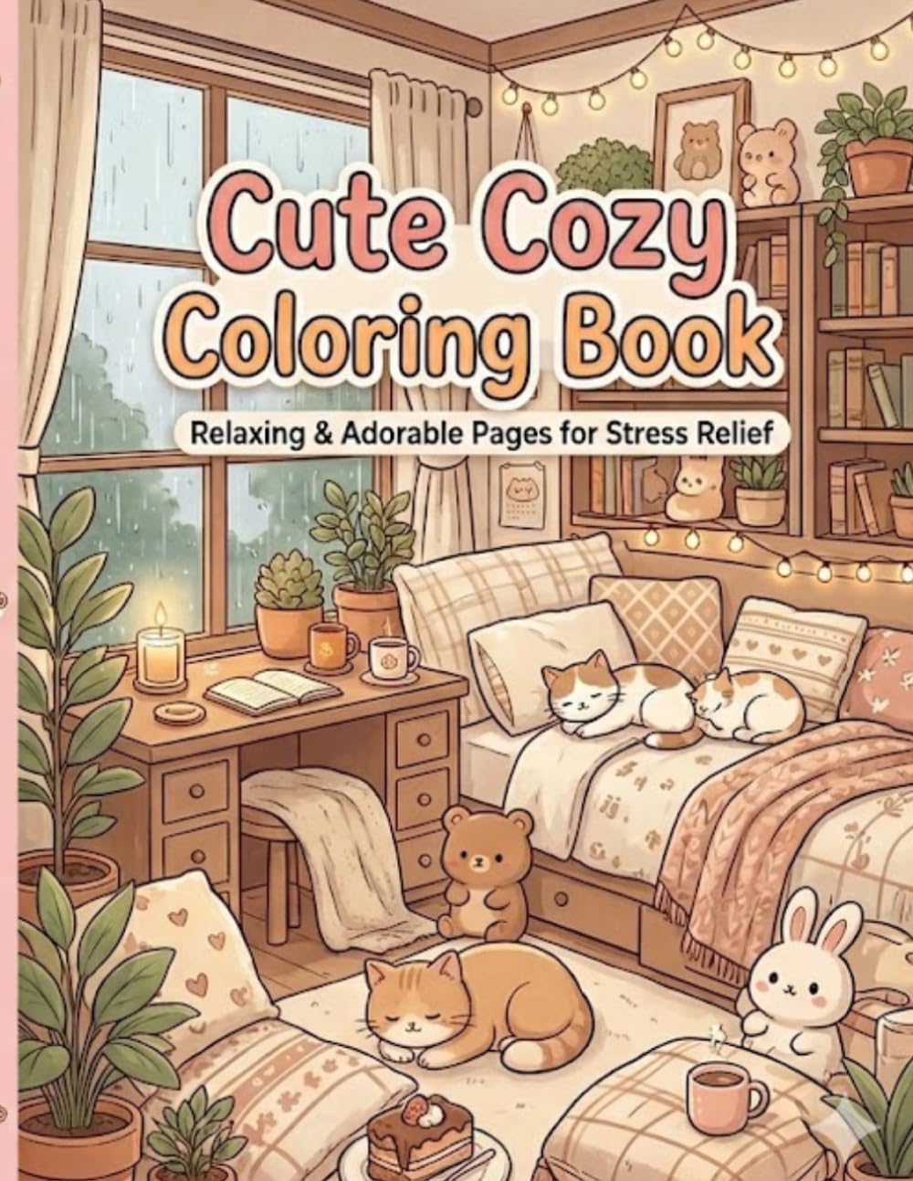 Cute Cozy Coloring Book: Relaxing & Adorable Pages for Stress Relief