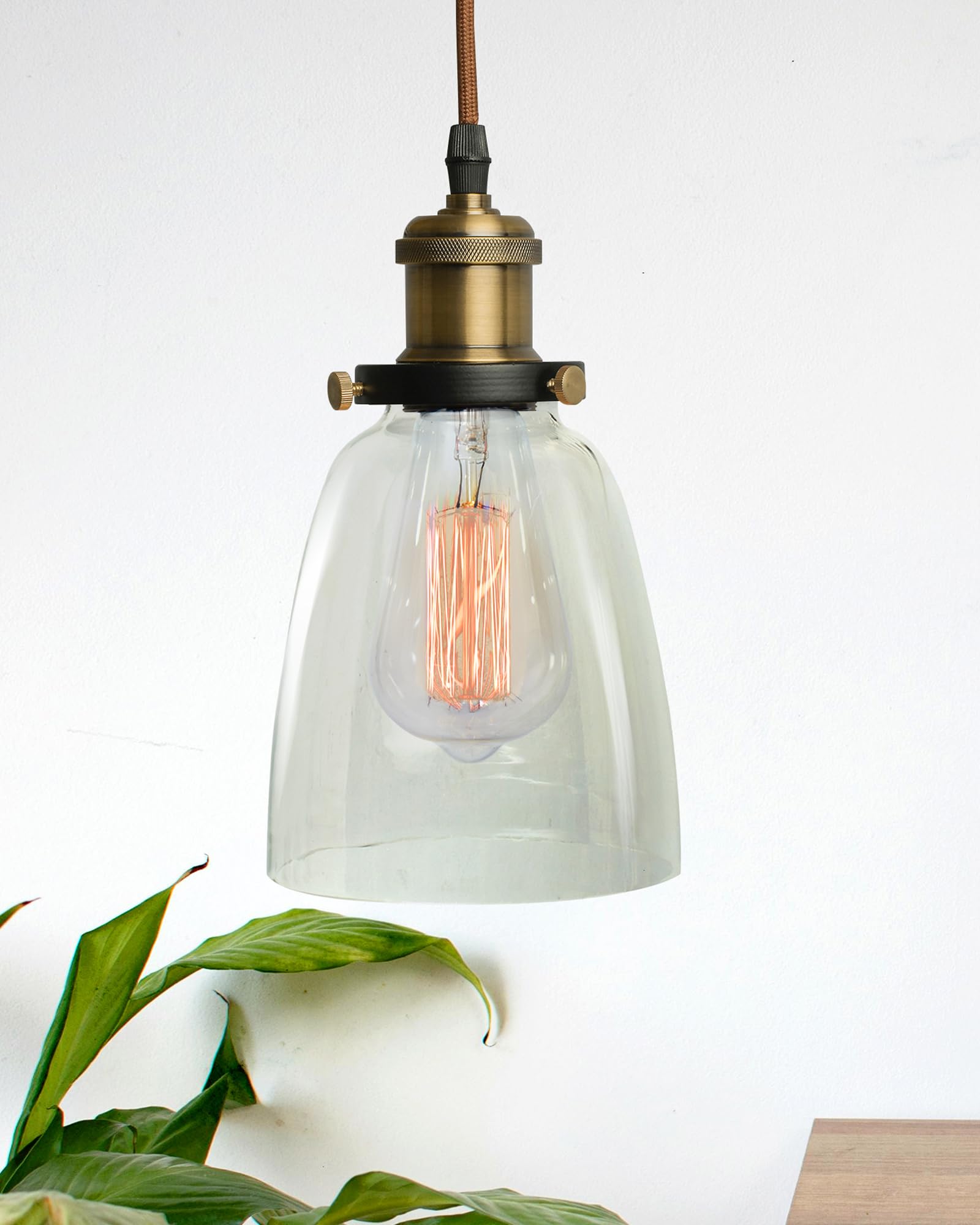 Vintage Yellow Pendant Light - Retro Industrial Chandelier -10