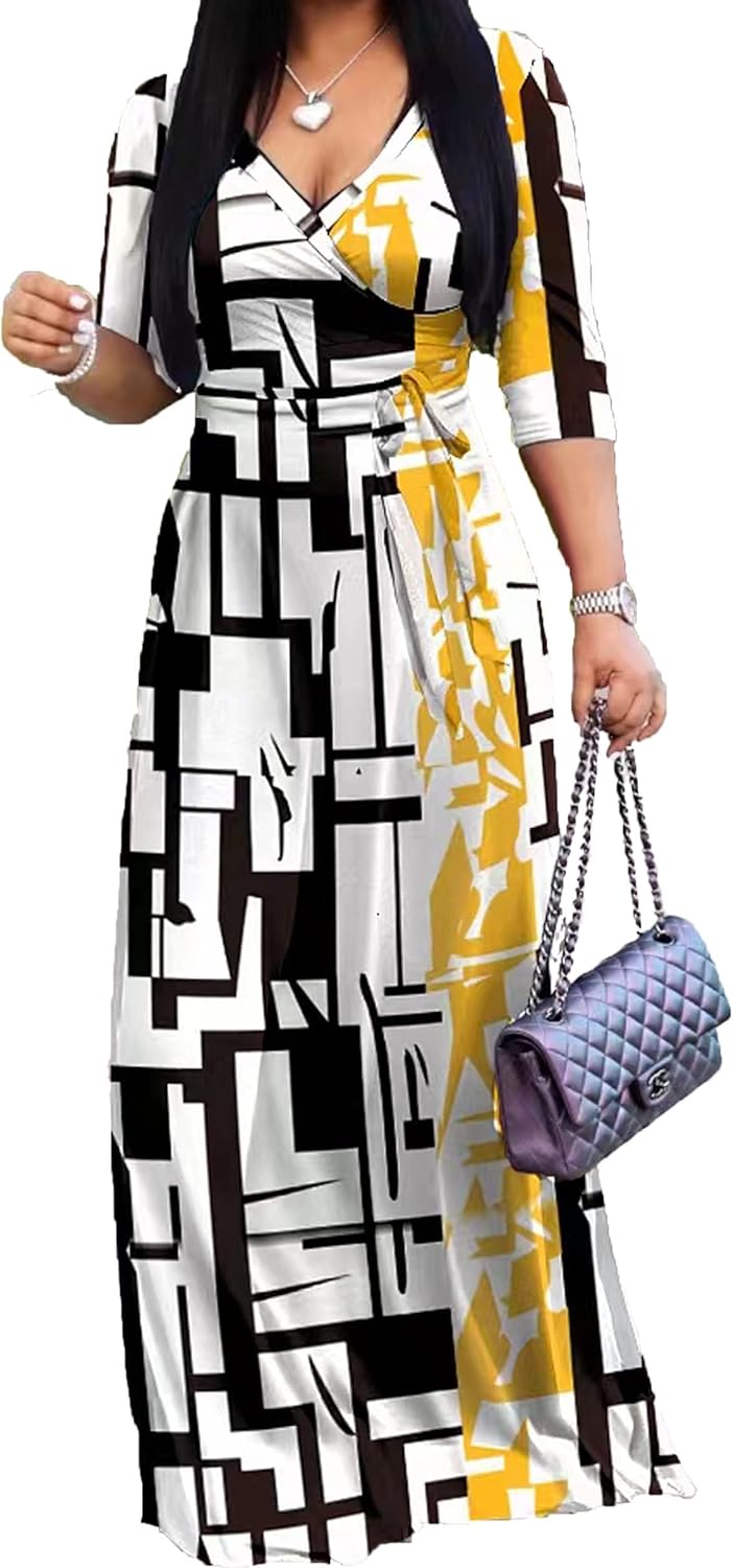 Casual sexy Vneck 34 sleeve party outfit for women