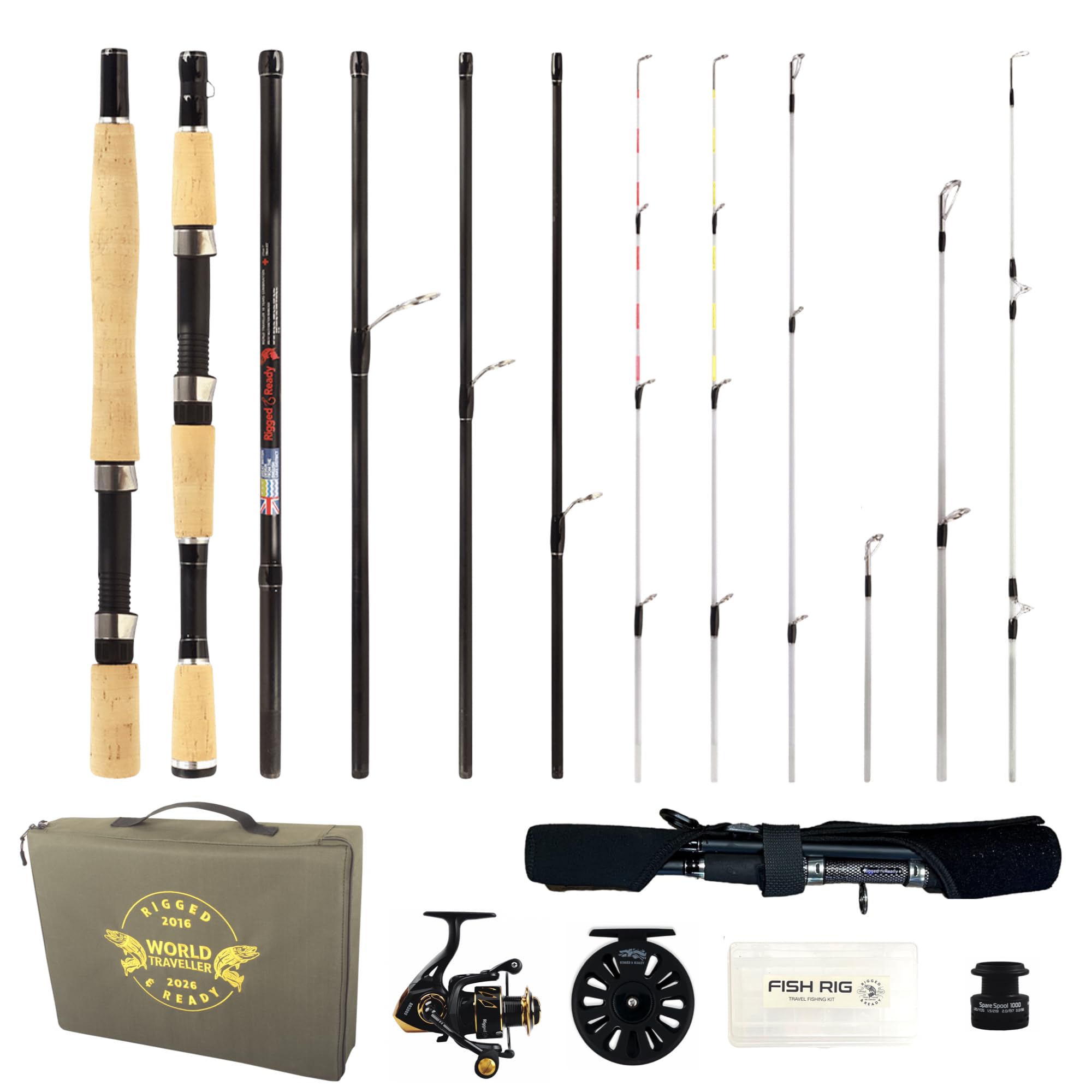Rigged & Ready World Traveller 10 Year Anniversary Travel Fishing Rod Set