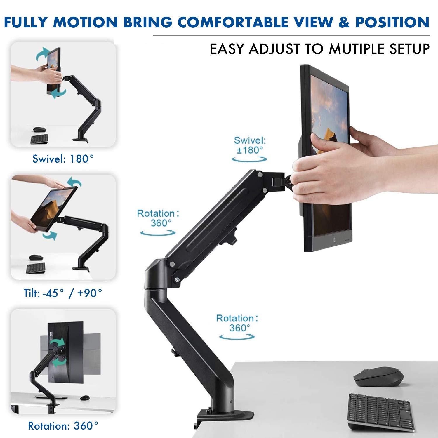 HEYMIX Monitor Arm, Adjustable Computer 