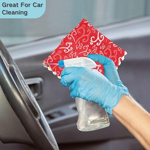 Miniatura 7 de linqin Rosy Traditional Stems Set of 6 Absorbent Microfiber Dish Towels for Kitchen Decor Soft Microfiber Drying Towel Kitchen Reusable for