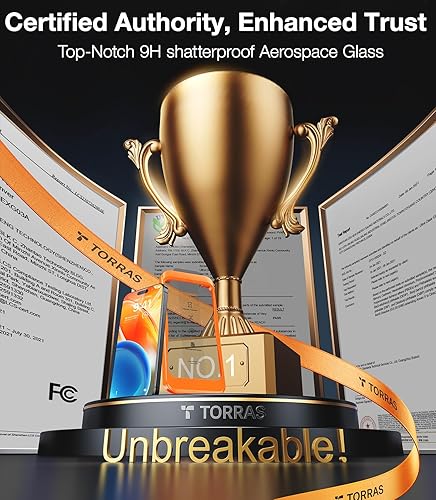 Miniatura 2 de TORRAS Protector de pantalla de diamante de primera clase para iPhone 1313 Pro14 protección duradera de grado militar 9H+ sin burbujas, protector de