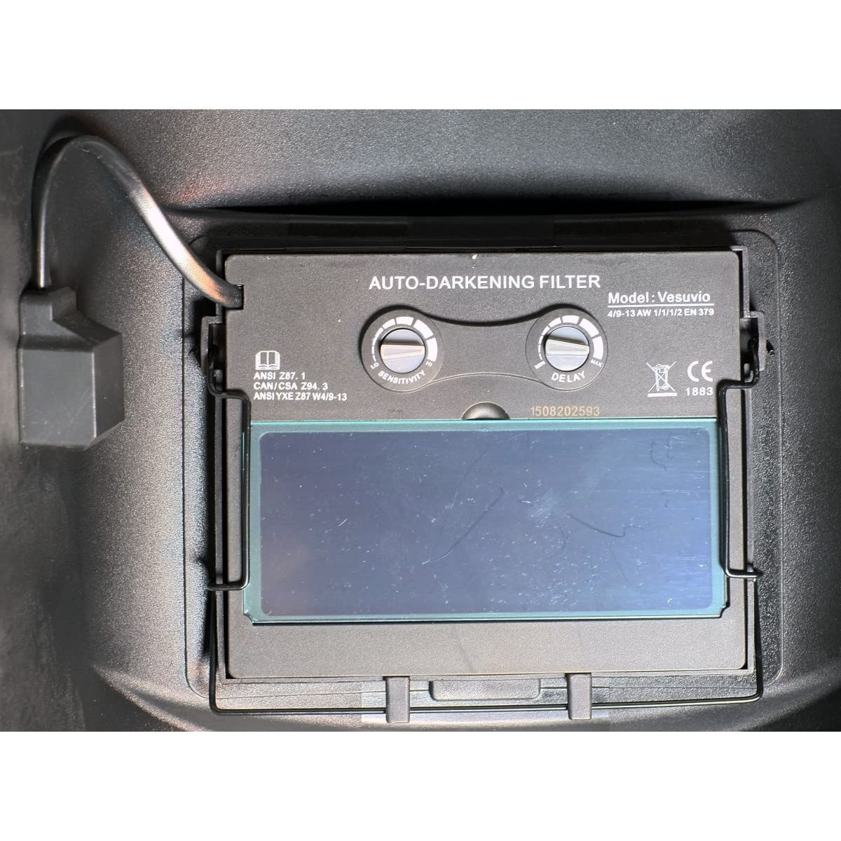 AWELCO - Cagoule de Soudage Automatique Casque LCD Solaire pour Soudure MIG/MAG, MMA, TIG - Teinte Variable DIN 9 à 13 - Protection Oculaire Arc Électrique