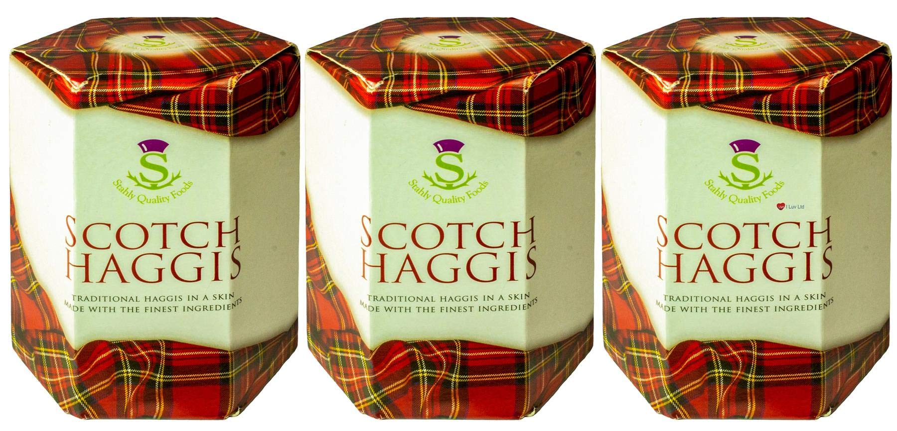 Pack de 3 Escoceses Scotch Haggis Comida Escocesa Regalos Plato Nacional de Escocia