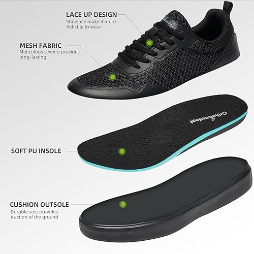 Miniatura 5 de Men's Orthopedic Fashion Sneakers with Arch Support Comfortable Orthotic Shoes for Plantar Fasciitis, Adjustable Supportive Flat Feet Walking Shoes