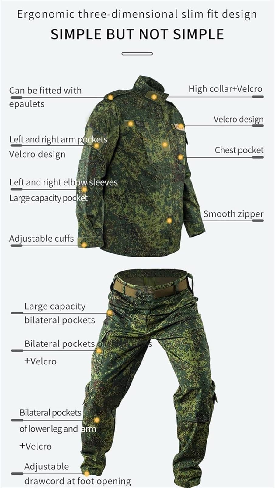 Taktische Tarn-Kampfanzüge For Herren, Jacke + Hose + Gürtel, Taktische Tarn-Arbeitskleidungsuniform For Herren Im Freien