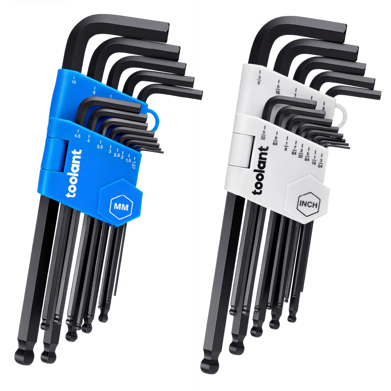 toolant Allen Wrenches Sets 26pcs(Metric&SAE), Long Arm Allen