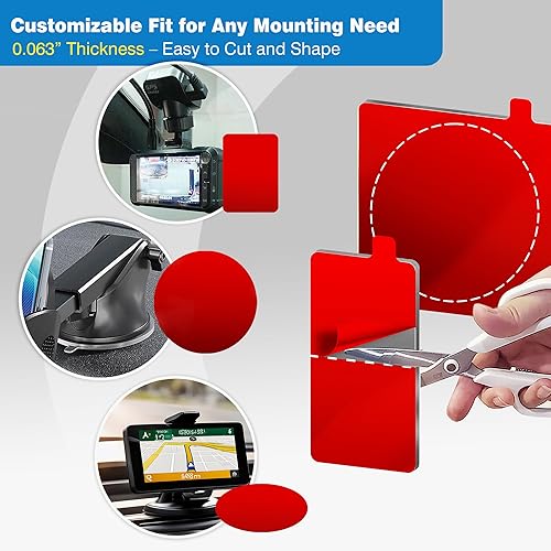 Miniatura 5 de 4 paquetes de almohadillas adhesivas de doble cara para montaje de cámara de salpicadero – Hechas con 3M VHB, cinta de reemplazo resistente al calor