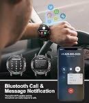 LIGE Military Smart Watch, 1.39'' HD Tactical Smart Watch for Men with Bluetooth Call/Notification, Sport Watch with 21 Sport Modes, IP68 Waterproof Smartwatch for iOS Android, Black