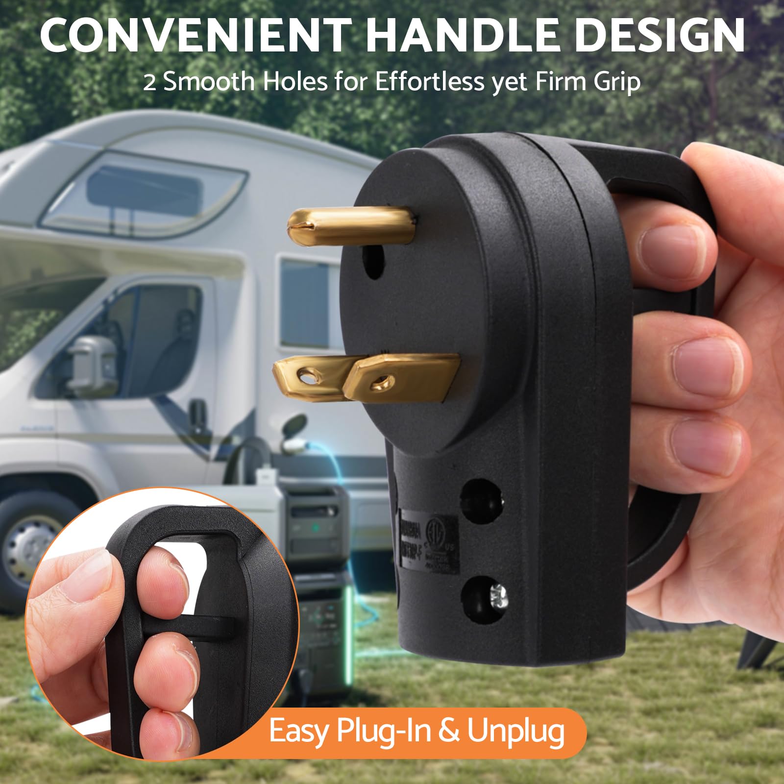 Snapklik.com : Rvhouse 30 Amp RV Replacement Plug 125 Volt Heavy Duty ...