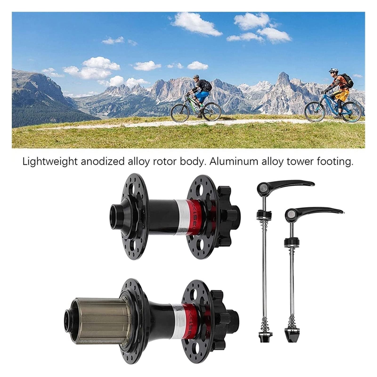 Cierres RáPidos para Bicicletas Pinchos de Cubo Rueda Bicicleta con brocheta liberación rápida, aleación, Freno Disco montaña, 32 Agujeros, 8-11 velocidades, 72 Anillos for Carretera MTB