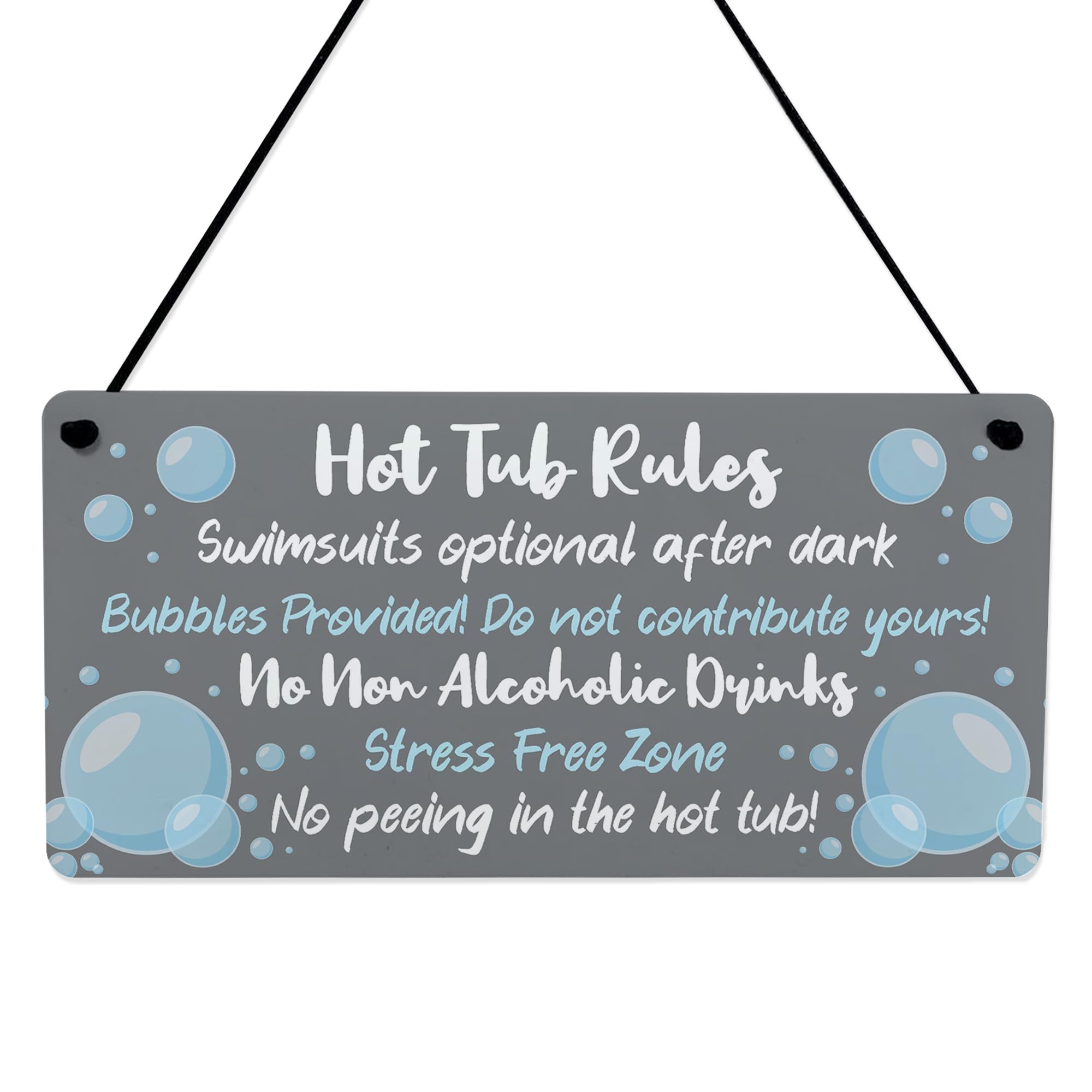Red Ocean Hot Tub Sign For Outside Hanging Shed Plaque Yard Summerhouse Shed Sign Home Decor Funny Hot Tub Rules Gift For Him Her New Home Gift