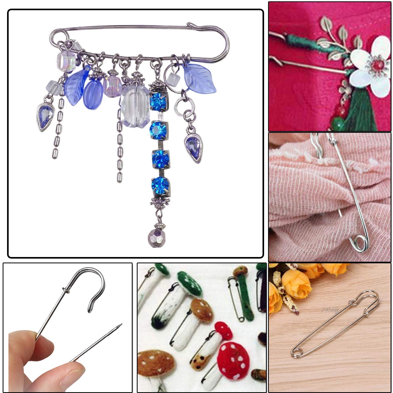 Lot De 20 épingles à Nourrice/sûreté Argentées 30mm - Neuf, Pour Couture, Créations DIY