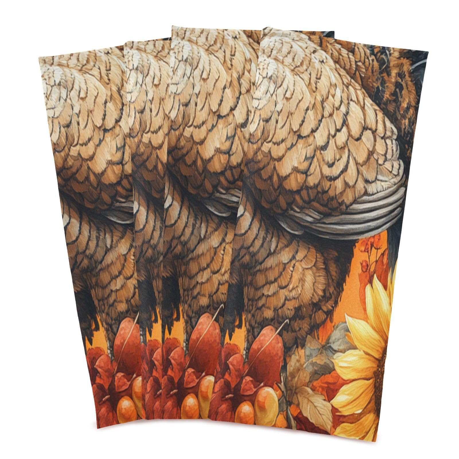 STAYTOP Thanksgiving Turkey Kitchen Dish Towel Set,1Pcs Drying Kitchen Towels Tea Towels Gift Set for Drying Cleaning Cooking Baking