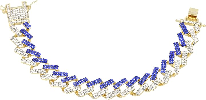 Charles Raymond New Cuban Zig Zag Bling'ed Out ZZ Links w/ 3 Row