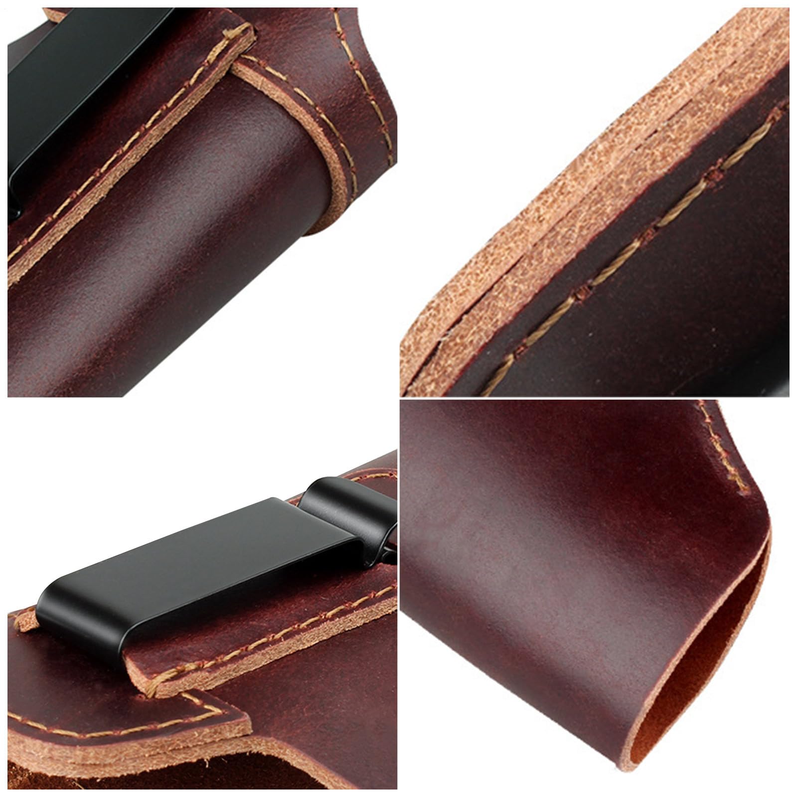 Transporte Oculto IWB – Clip Metal Inoxidable para S&W Shield G26 43, Diseño Cuero Estratégico | Airsoft Mano Derecha Izquierda Exterior