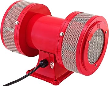 Vixen Horns Extra Loud Air Raid Siren - Industrial Alarm Heavy Duty Electric Motor 120V, Fire Tornado Siren Horn Omnidirectional, 125 dB, Range 2600 ft