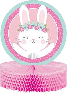 Creative Converting 336648 Bunny Party Centerpiece, 9x9x12inc, Multicolor