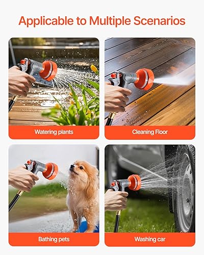 Miniatura 7 de VEVOR Carrete de manguera de jardín retráctil, carrete de manguera montado en la pared de 12 pulgada x 145 pies, carrete de manguera de jardín