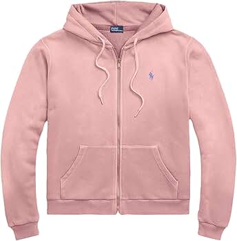 POLO RALPH LAUREN Womens Full Zip Hoodie (XS, Pink) at Amazon