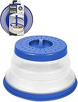 Vista 17 de Tovolo Cubierta de salpicaduras para microondas para alimentos, mediana (carbón) - Tapa protectora de salpicaduras de silicona plegable y ventilada