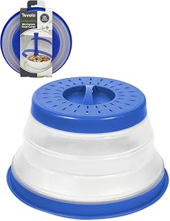 Tovolo Microwave Splatter Cover for Food, Small (Blue) - Collapsible & Vent