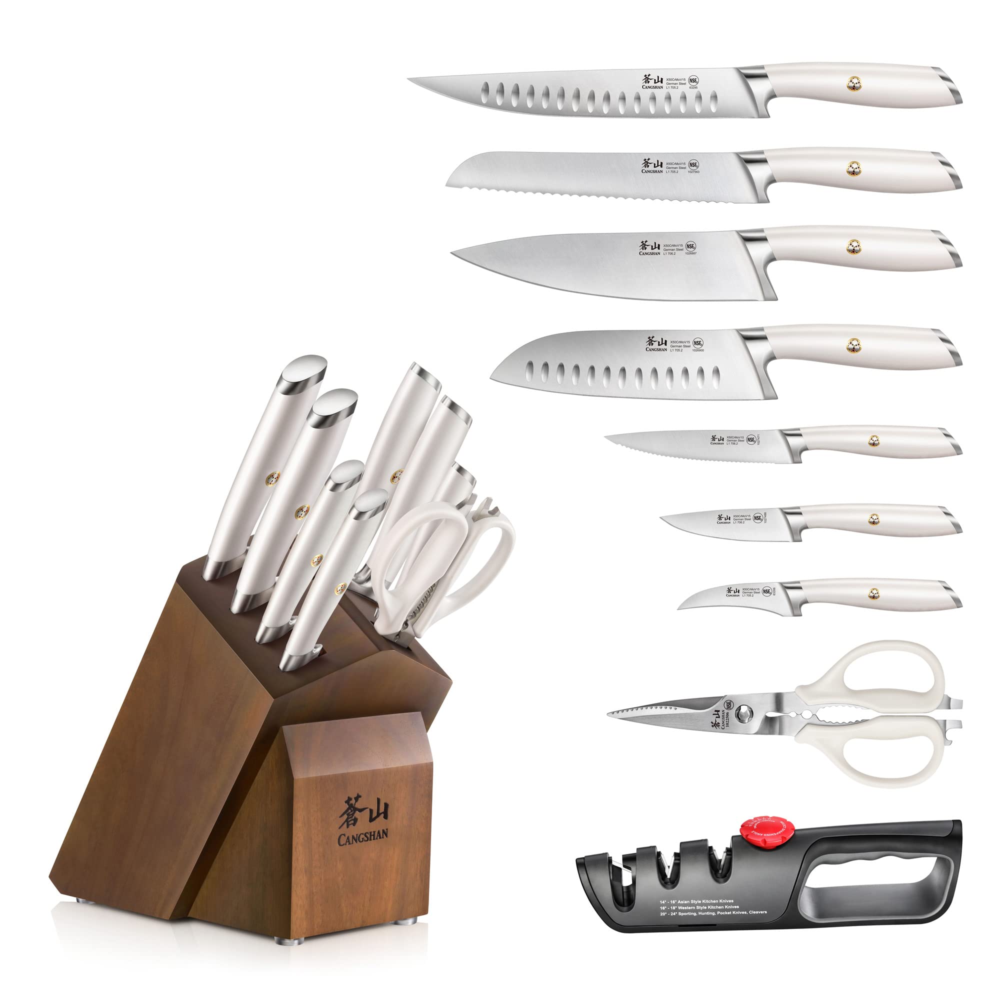Amazon.com: Cangshan L1 Series 10-Piece Knife Block Set | Forged
