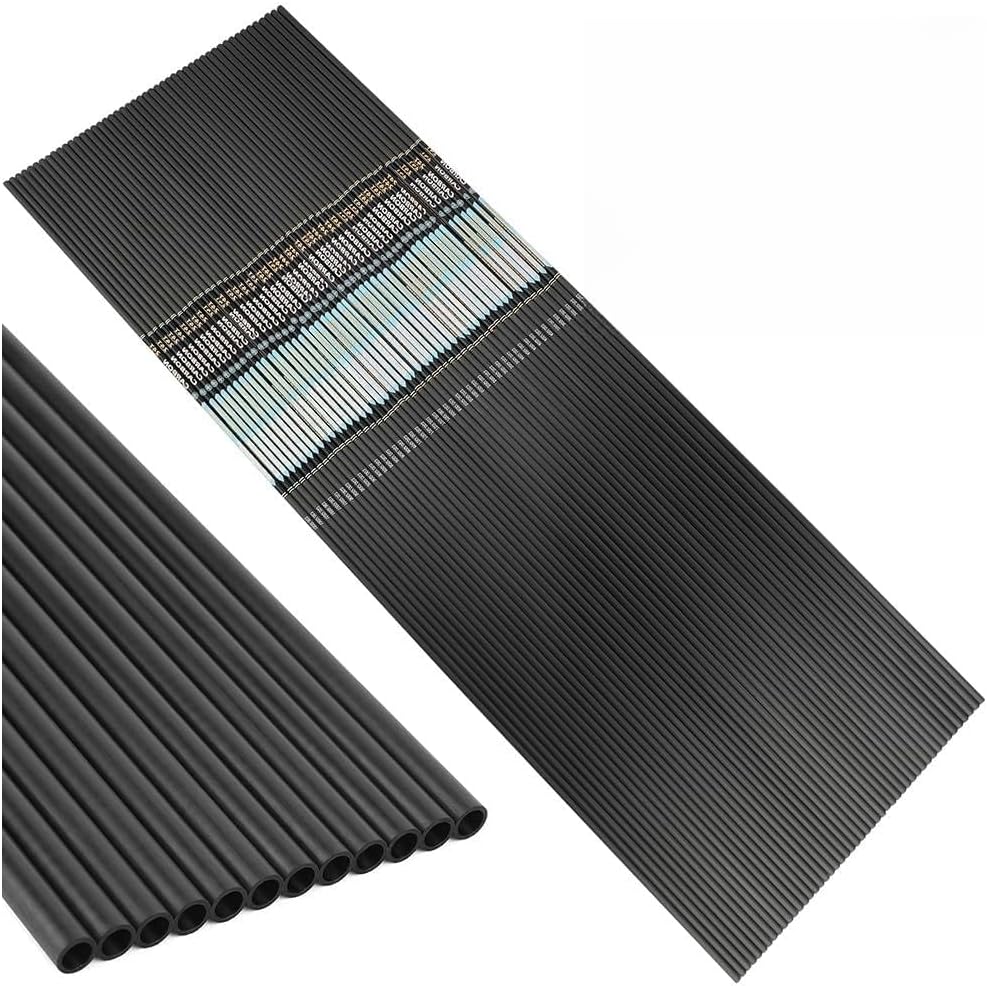 12pcs 32inch Archery Pure Carbon Arrow Shafts Spine 500 ID4.2mm for Recurve Compound Bow Shooting Target Practice Hunting DIY Accessory