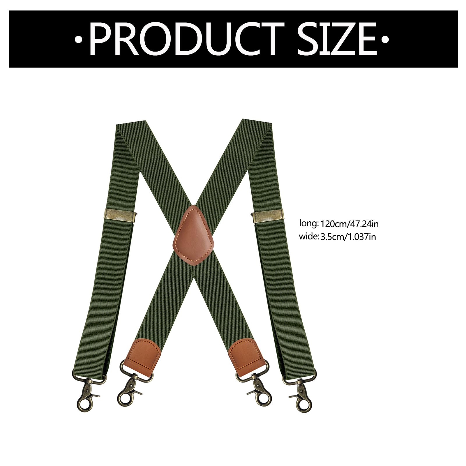 Tirantes elásticos de moda para hombre con clip en X para un aspecto elegante y estilos de correa ajustable, adecuados para cualquier ocasión o atuendo, tirantes cómodos