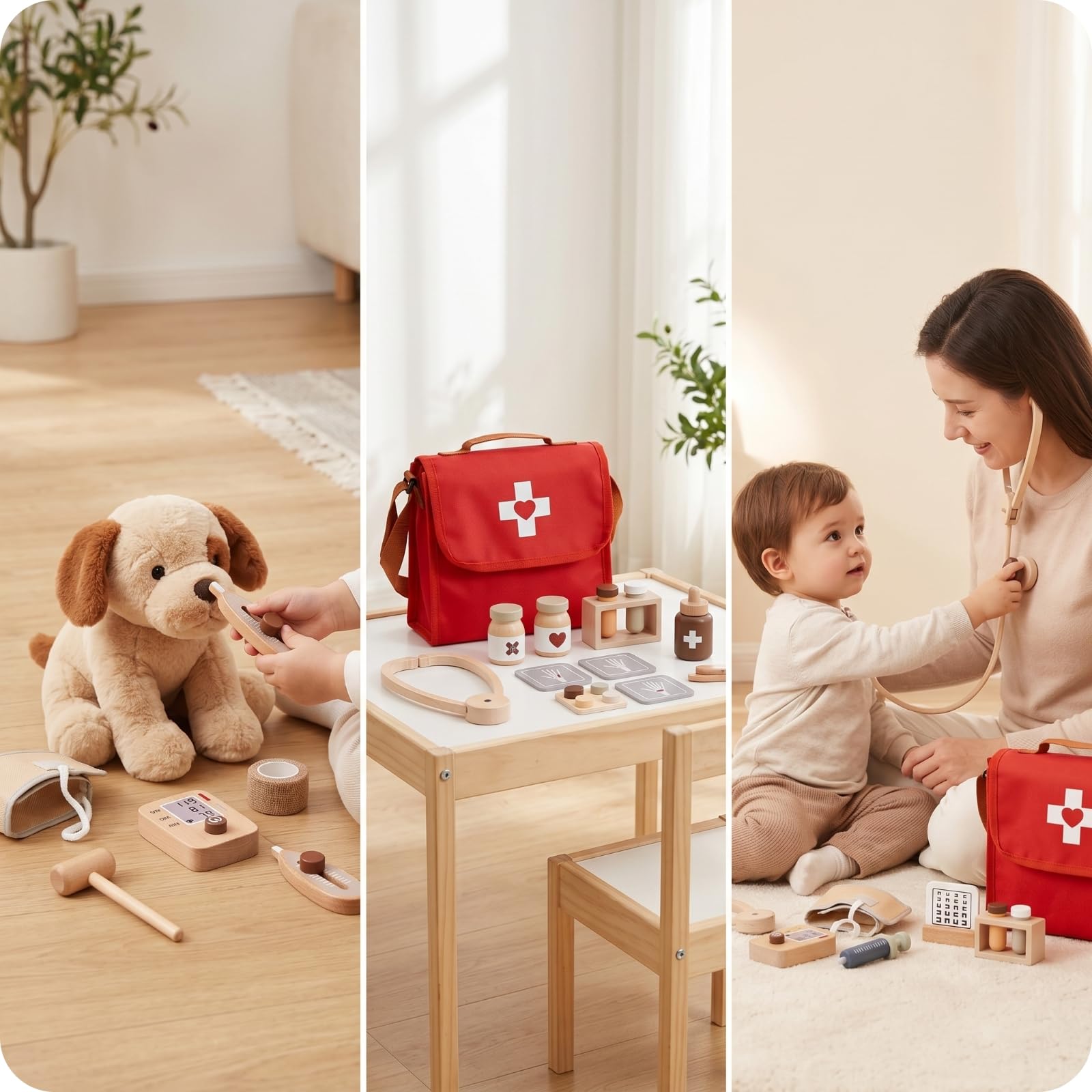 Zaino Medico Giocattolo Educativo Kit Medico Giocattolo Realistico Set da Dottore