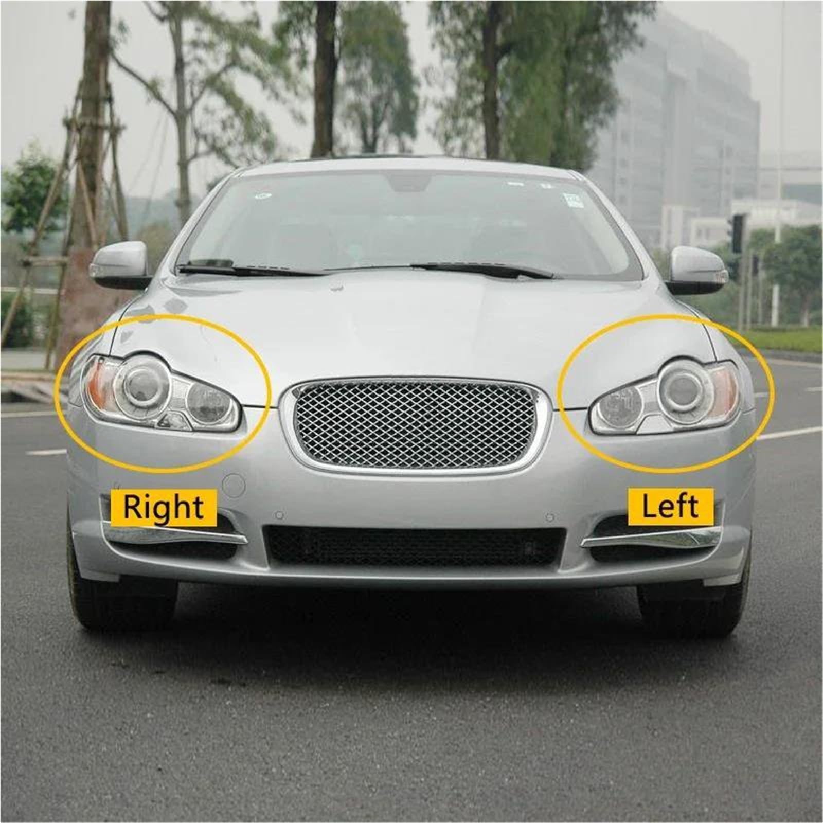 paralume Coprilente In Vetro Trasparente Per Alloggiamento Fari Auto Per Jaguar XF 2008 2009 2010 2011 X250(Right)