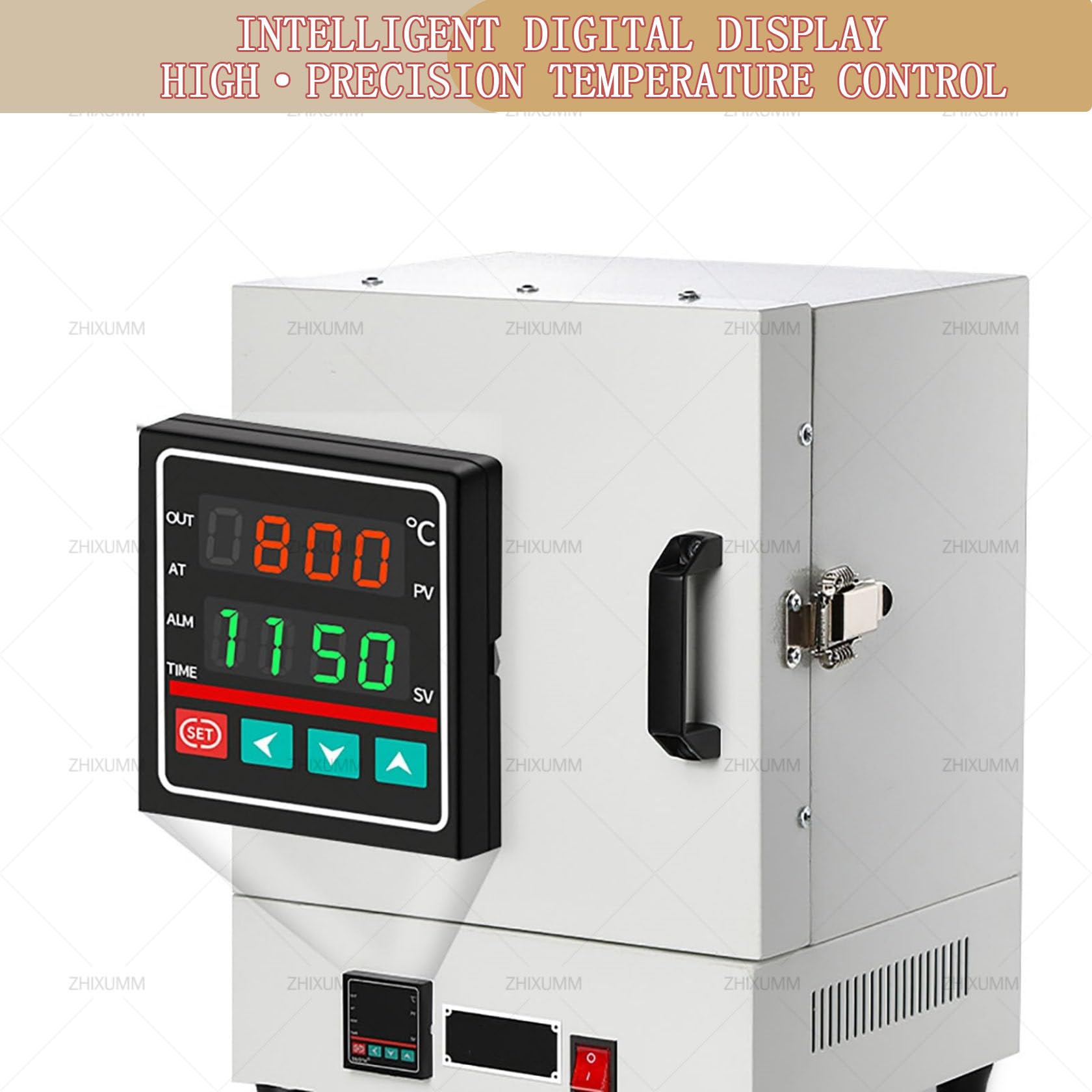 Horno De Mufla EléCtrico De Laboratorio para CeráMica De 2000 W, Horno EléCtrico De 1150 °C para FusióN De Metales, para OdontologíA, Trabajos De CeráMica Y Tratamiento De Joyas.