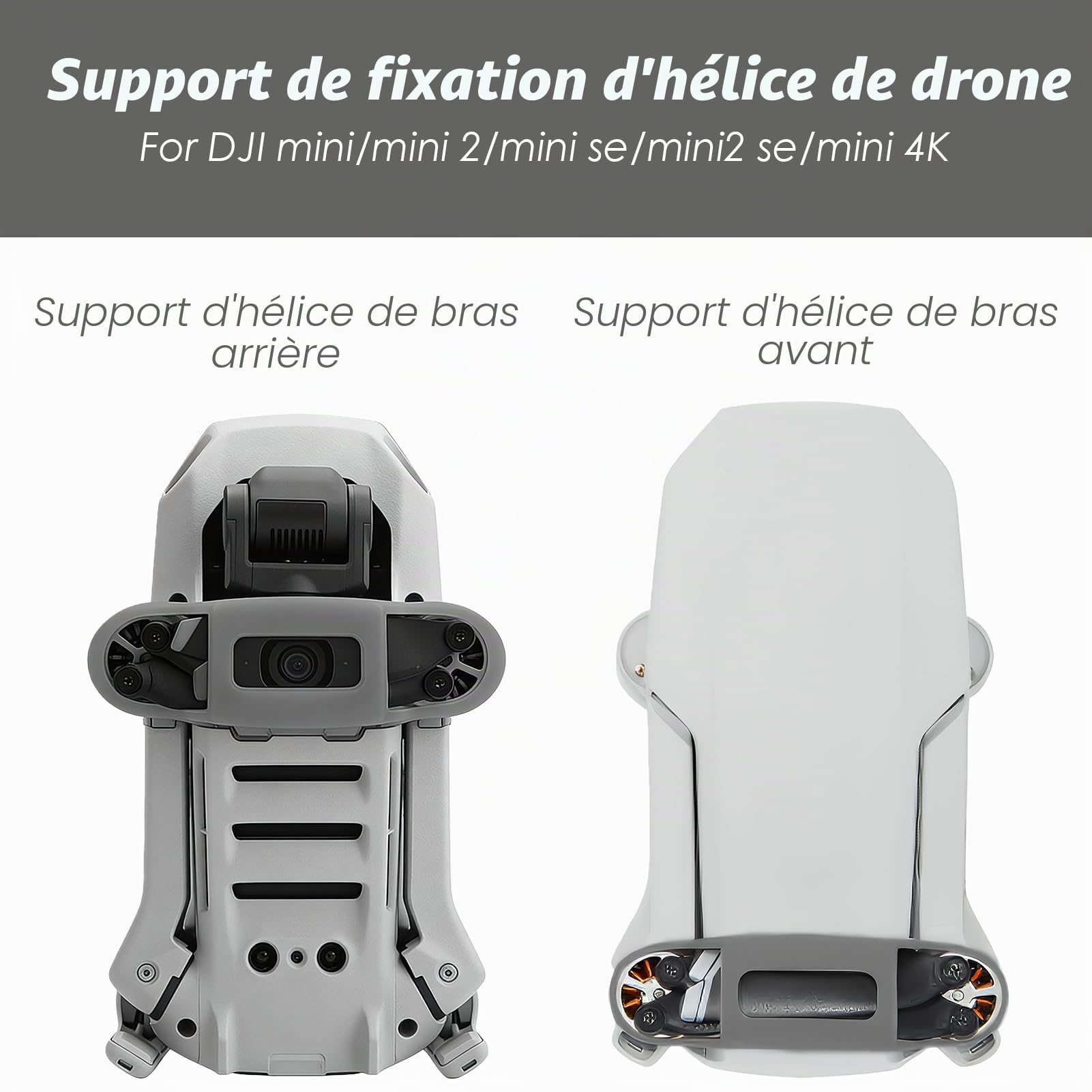 Sangles de support d'hélice pour mini 4K, 1 paire de supports d'hélice de drone, accessoire de drone, matériau en silicone, protection d'hélice, pales de protection, stabilisateur pour DJI Mavic Mini