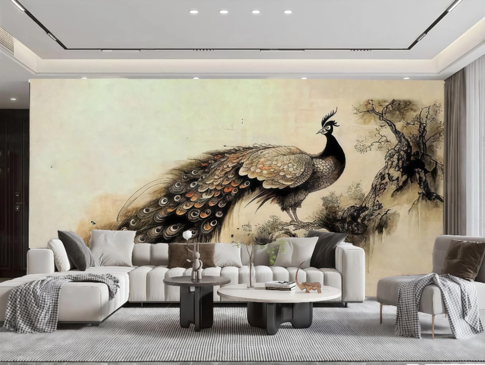Peinture À L'huile paysage montagne en grand format mural 3D exclusif