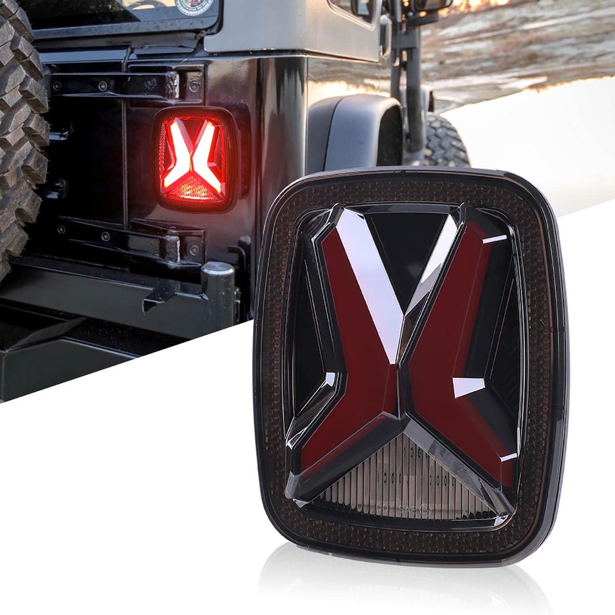 12V LED luci di coda per jeep Wrangler CJ TJ YJ 1998-2006 universale 30w TJ posteriore posteriore affumicato lente